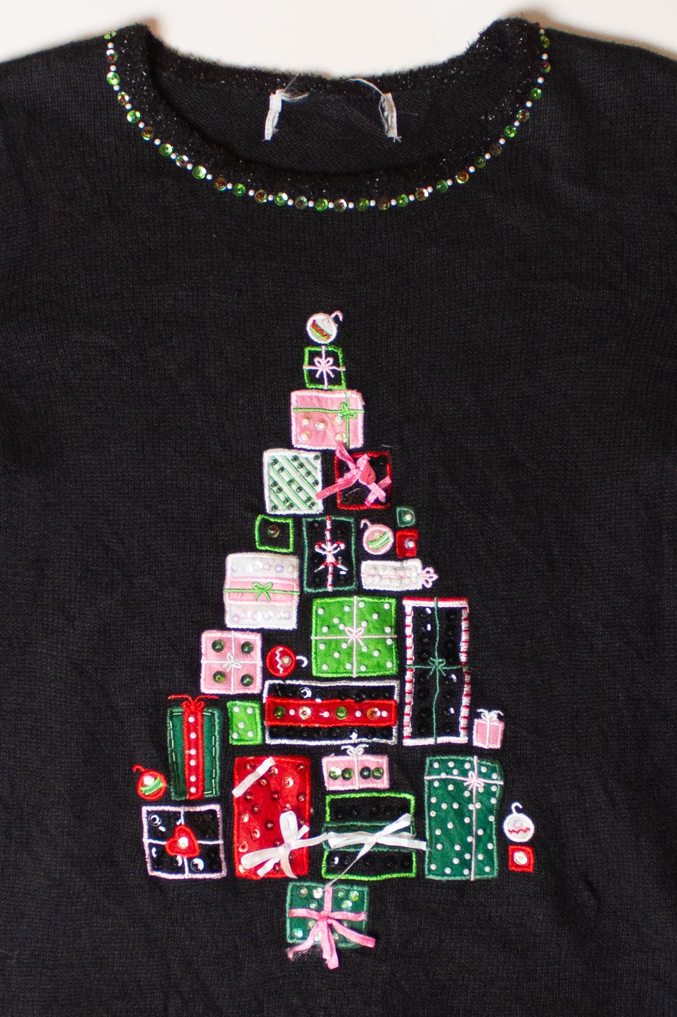 Vintage Tree Of Gifts Ugly Christmas Sweater (2000s)