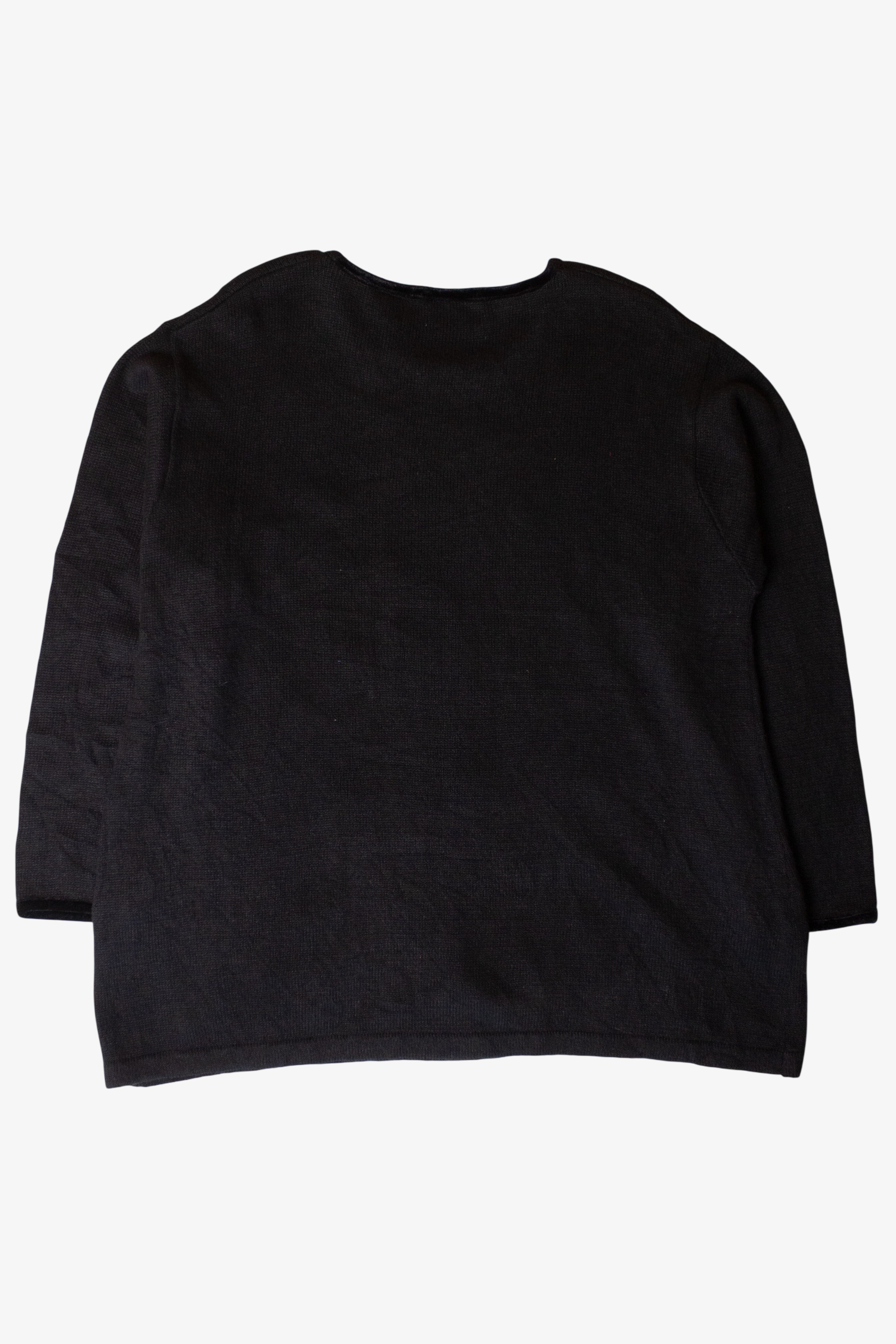 Black Flower Christmas Sweater (2000s)
