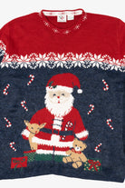 Vintage Red Nutcracker Santa Ugly Christmas Pullover (1990s)