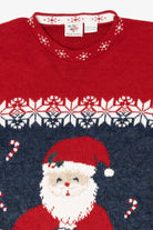 Vintage Red Nutcracker Santa Ugly Christmas Pullover (1990s)