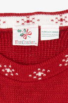 Vintage Red Nutcracker Santa Ugly Christmas Pullover (1990s)
