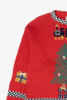Vintage Red Sweater Loft "Toy Land" Ugly Christmas Pullover (1990s)