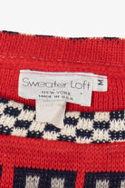 Vintage Red Sweater Loft "Toy Land" Ugly Christmas Pullover (1990s)