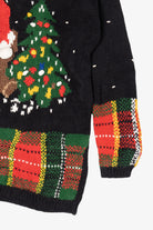 Vintage Hand Knit Black Rafaella Presents Ugly Christmas Pullover (1990s)