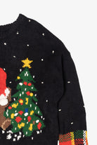 Vintage Hand Knit Black Rafaella Presents Ugly Christmas Pullover (1990s)