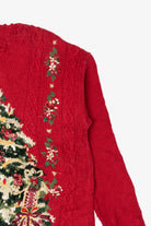 Vintage Red Heirloom Collectible Tree With Presents Ugly Christmas Pullover (2000s)