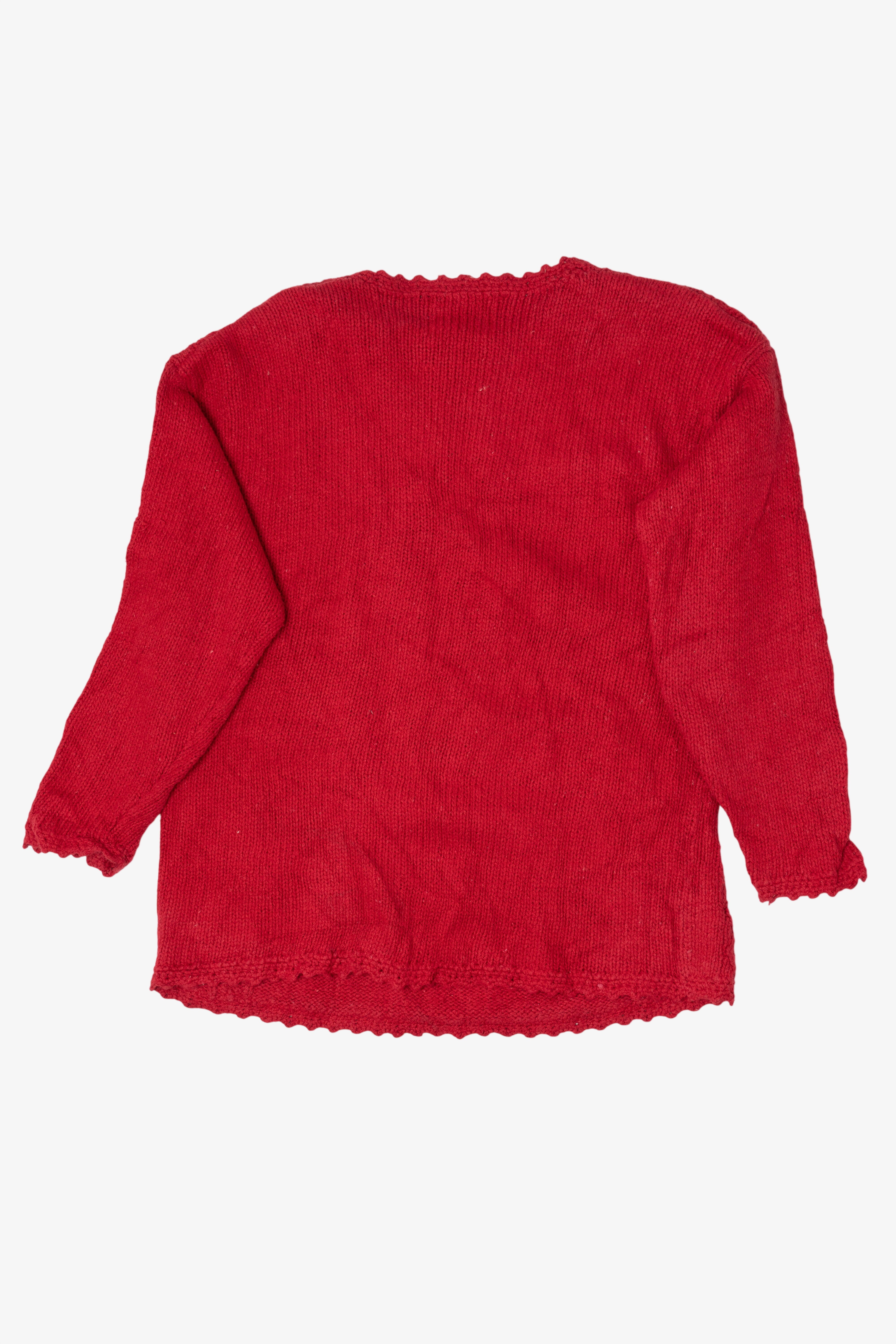 Vintage Red Heirloom Collectible Tree With Presents Ugly Christmas Pullover (2000s)