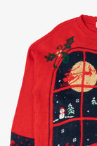 Vintage Red Nutcracker Teddy Bears Ugly Christmas Pullover (1990s)
