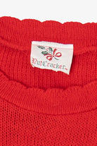 Vintage Red Nutcracker Teddy Bears Ugly Christmas Pullover (1990s)