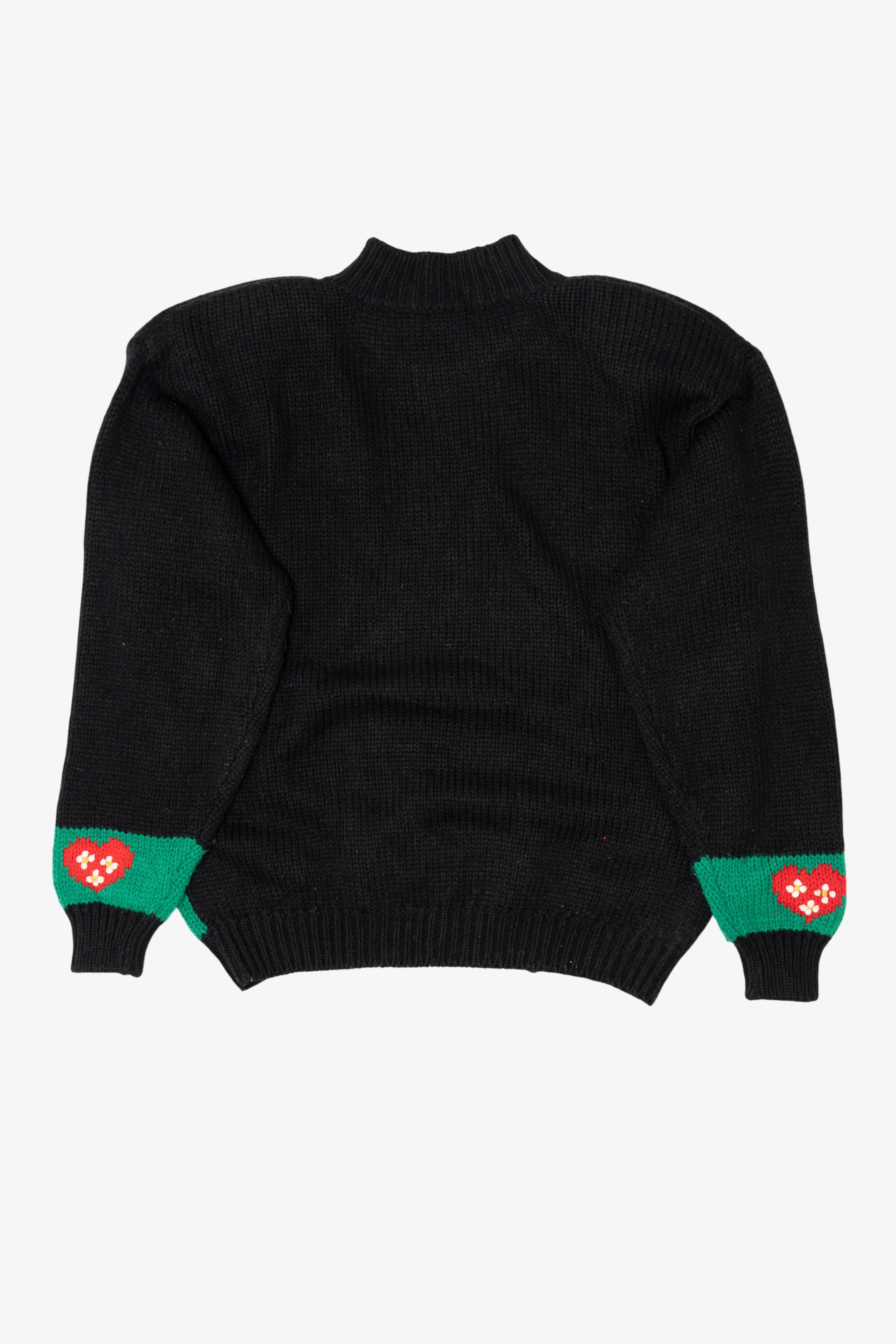Vintage Black Karen Scott Sleigh Ride Ugly Christmas Pullover (1990s)