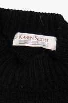 Vintage Black Karen Scott Sleigh Ride Ugly Christmas Pullover (1990s)