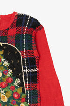 Vintage Red Heirloom Collectible Tree Ugly Christmas Pullover (1990s)