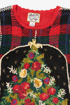 Vintage Red Heirloom Collectible Tree Ugly Christmas Pullover (1990s)