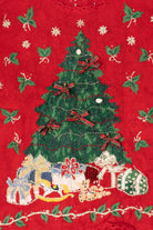 Vintage Red Presents Under Trees Ugly Christmas Pullover (1990s)