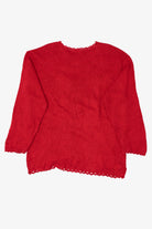 Vintage Red Presents Under Trees Ugly Christmas Pullover (1990s)