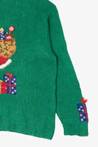 Vintage Green Marisa Christina Santa Ugly Christmas Pullover (1990s)