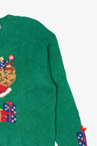 Vintage Green Marisa Christina Santa Ugly Christmas Pullover (1990s)