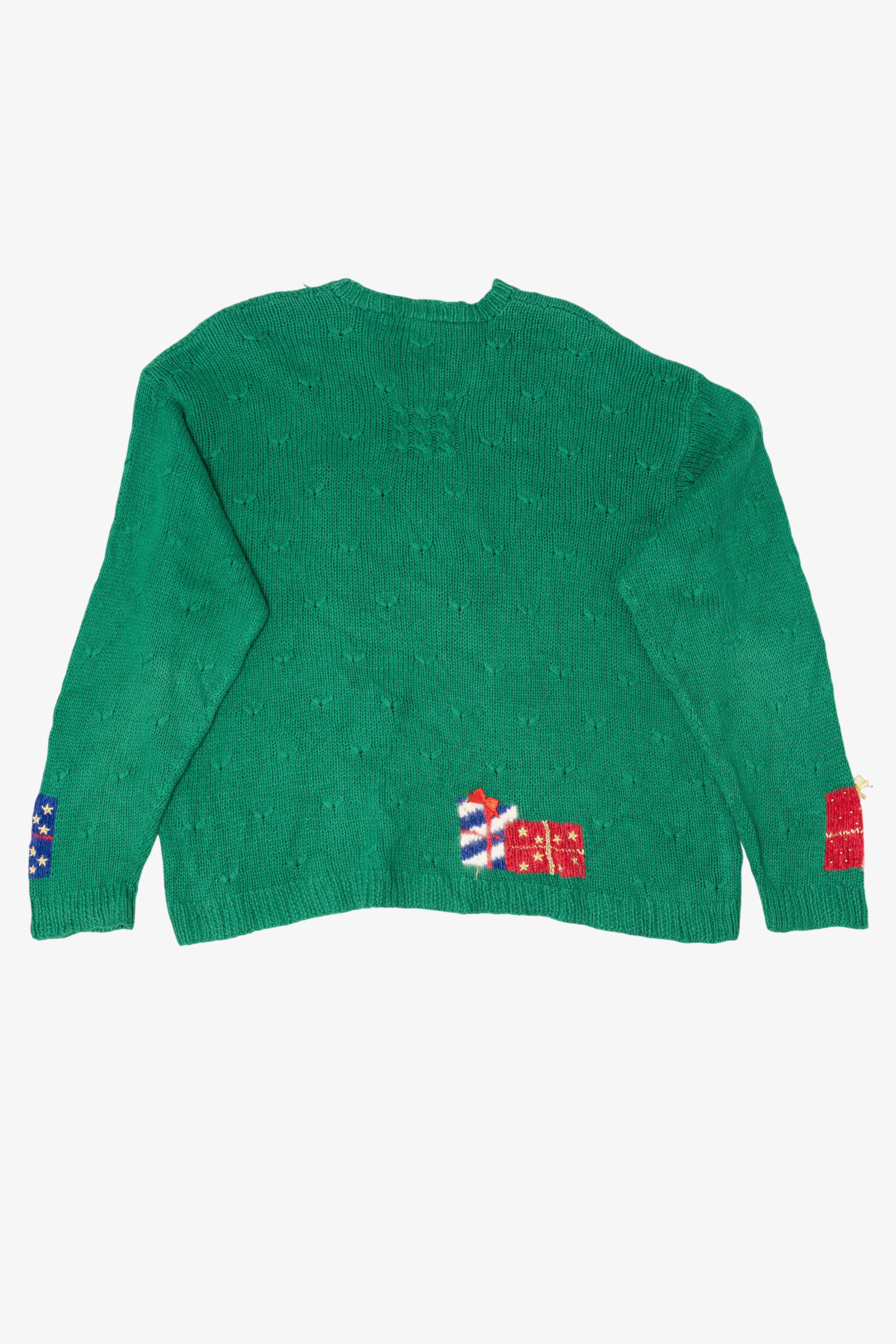 Vintage Green Marisa Christina Santa Ugly Christmas Pullover (1990s)