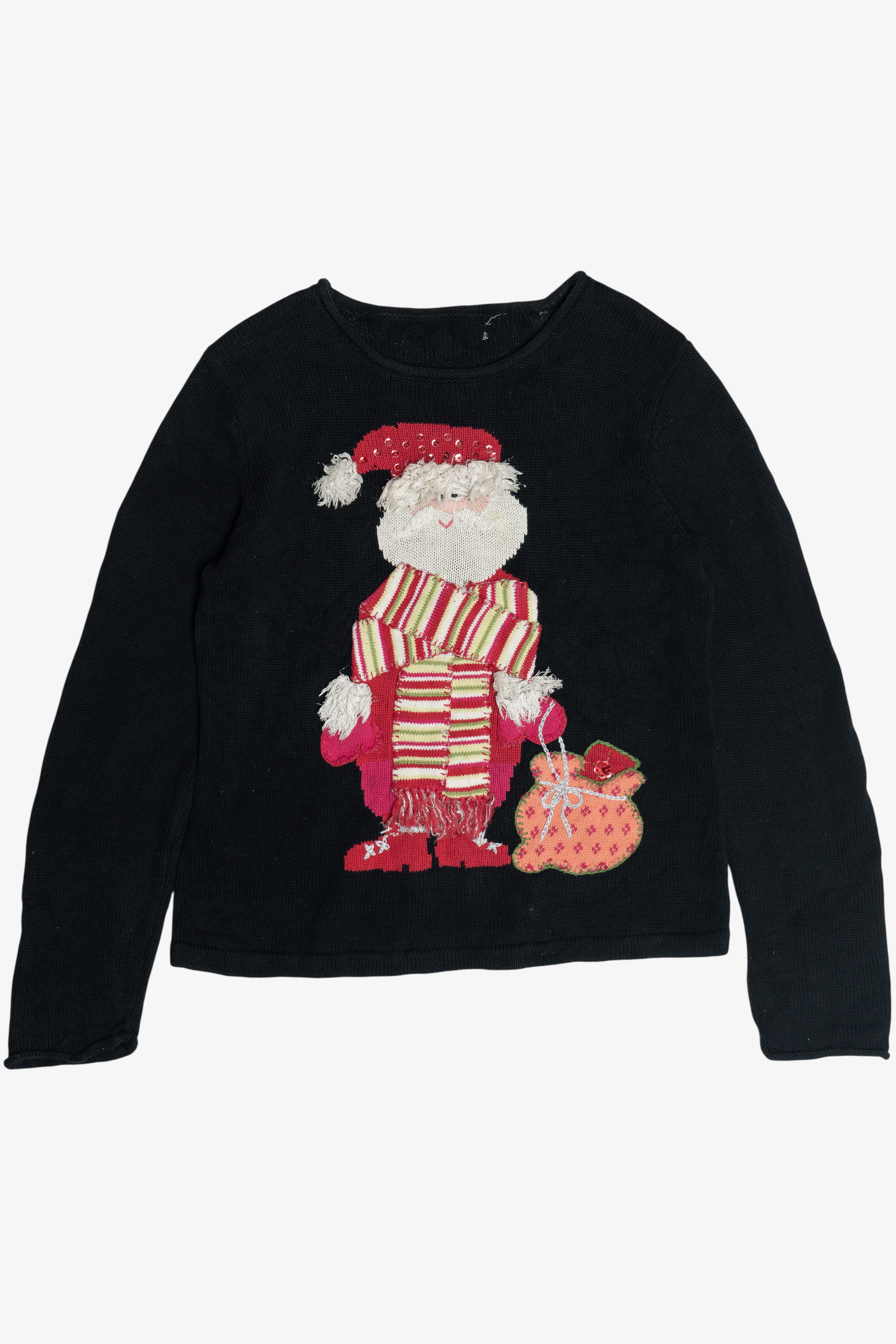 Vintage Bundled Up Santa Ugly Christmas Pullover (1990s)