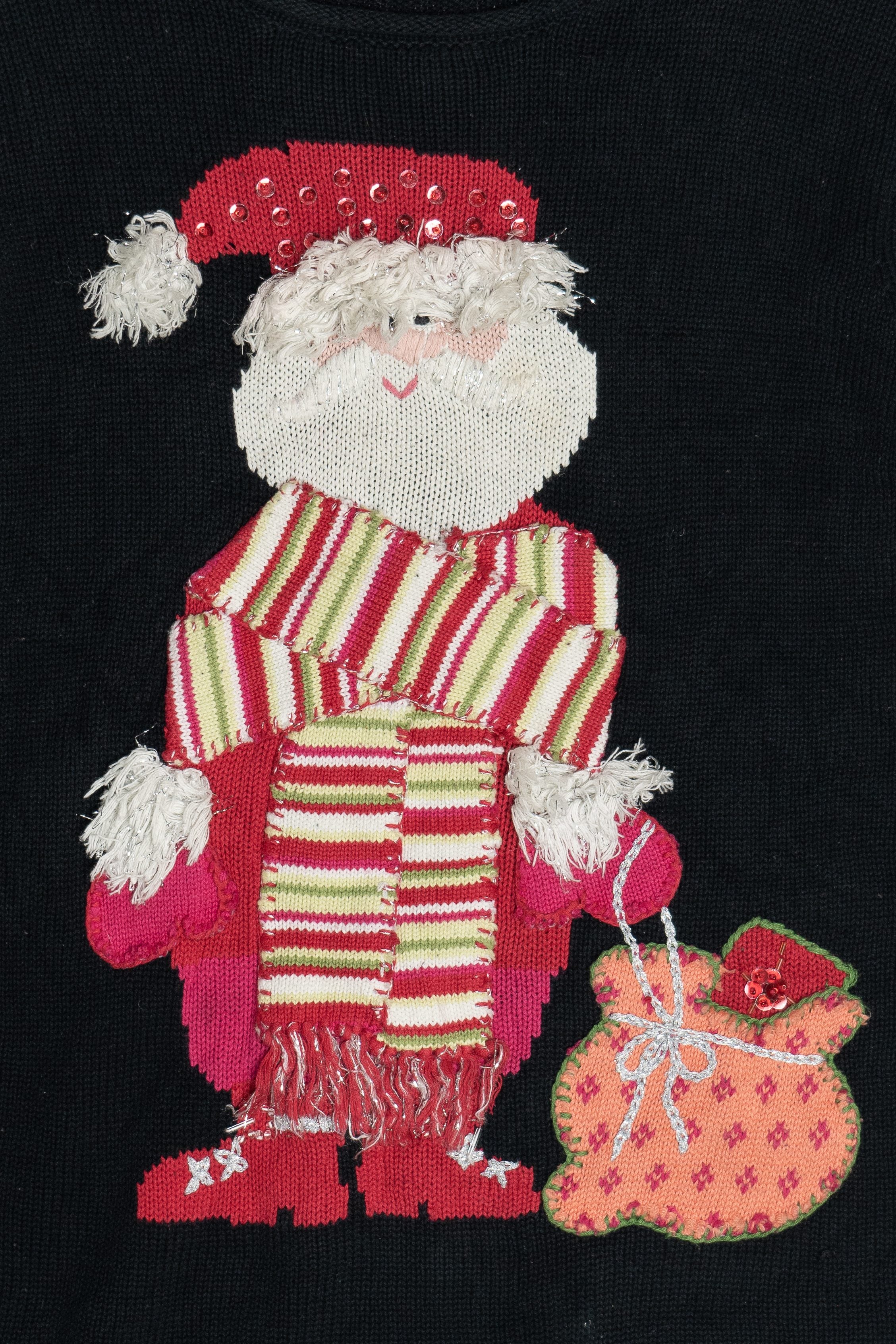 Vintage Bundled Up Santa Ugly Christmas Pullover (1990s)