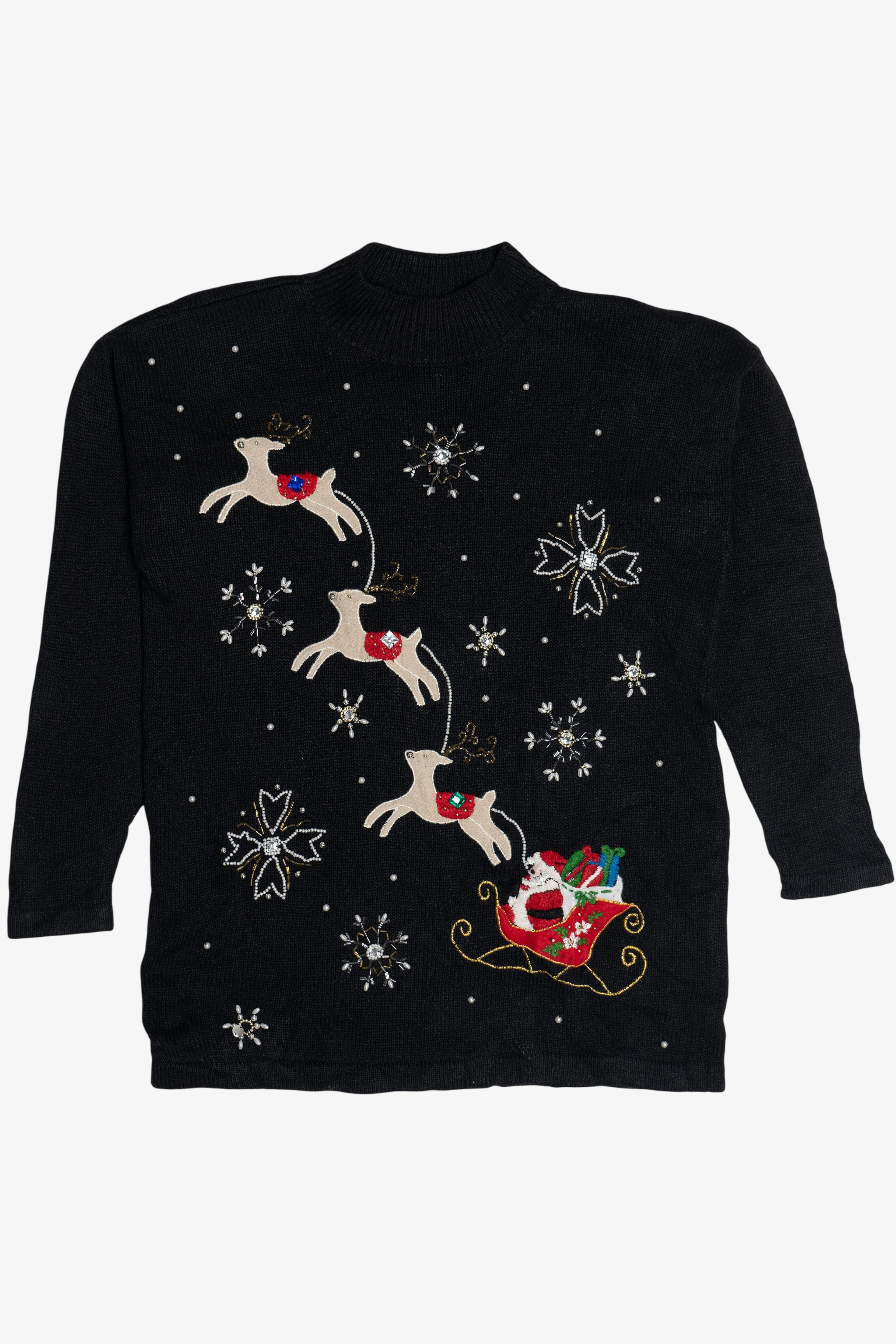 Vintage Victoria Jones Ugly Christmas Turtleneck Sweater (1990s)