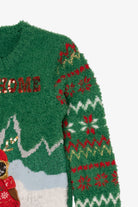 Green "Owl Be Home For Christmas" Ugly Christmas Pullover (2010s)
