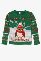 Green "Owl Be Home For Christmas" Ugly Christmas Pullover (2010s)
