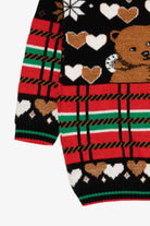Vintage Black Adele Teddy Bears Ugly Christmas Pullover (1980s)