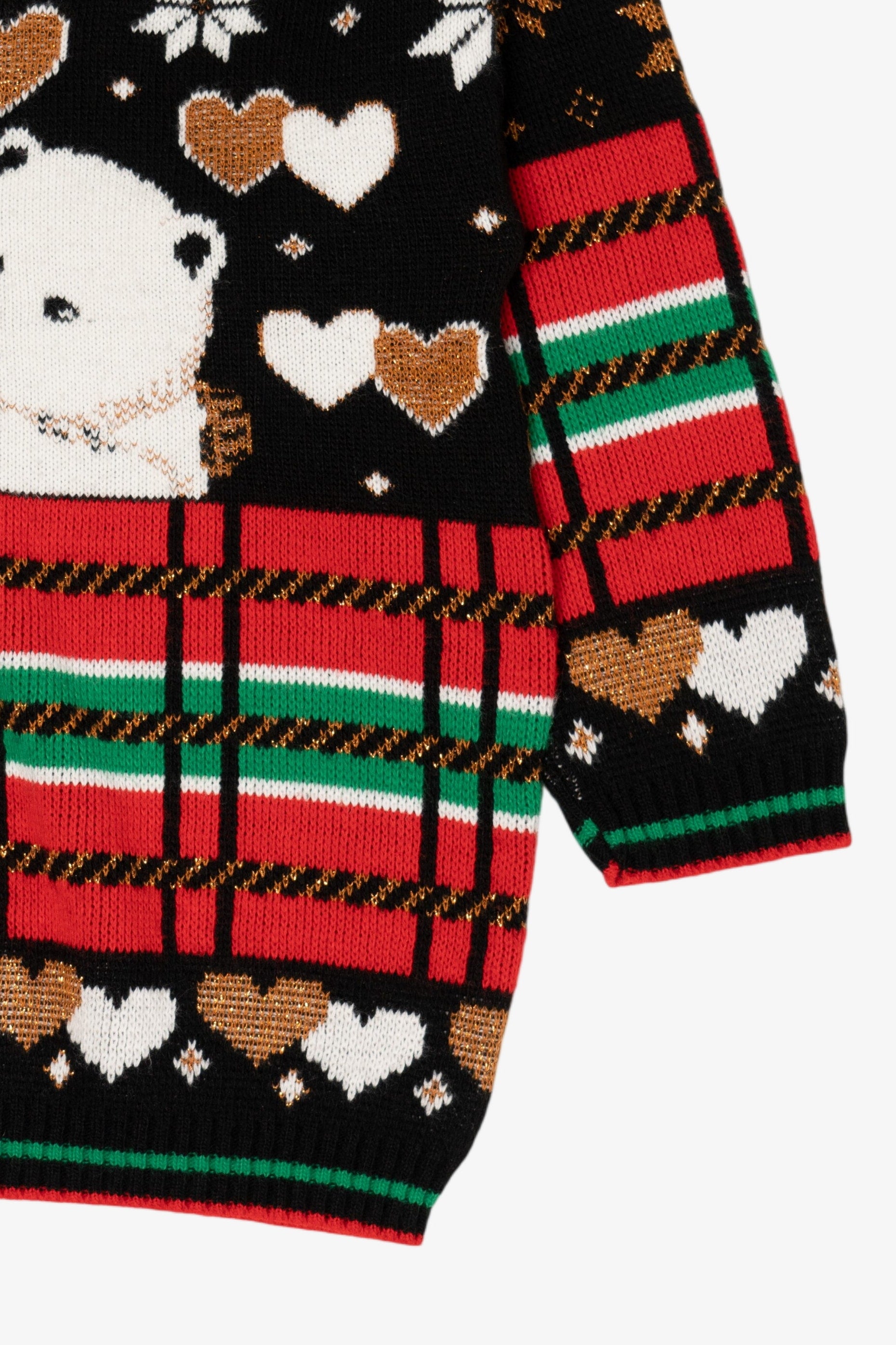 Vintage Black Adele Teddy Bears Ugly Christmas Pullover (1980s)
