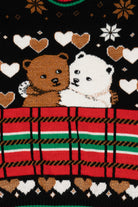Vintage Black Adele Teddy Bears Ugly Christmas Pullover (1980s)