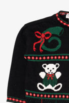 Vintage Black New Addition Maternity Presents Ugly Christmas Pullover (1980s)