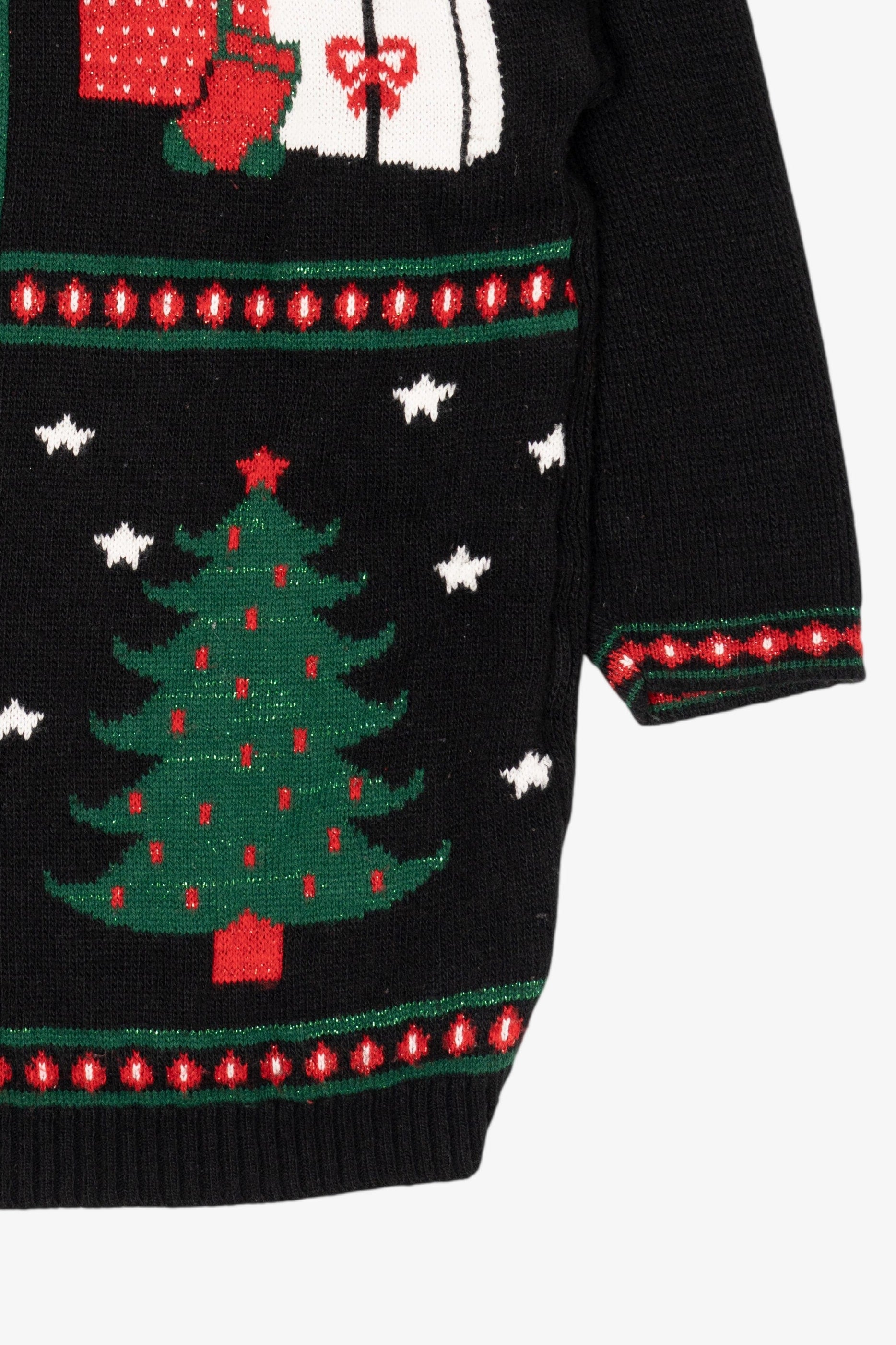 Vintage Black New Addition Maternity Presents Ugly Christmas Pullover (1980s)