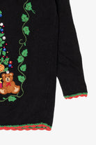 Vintage Black Milano Presents Under Tree Ugly Christmas Pullover (1990s)