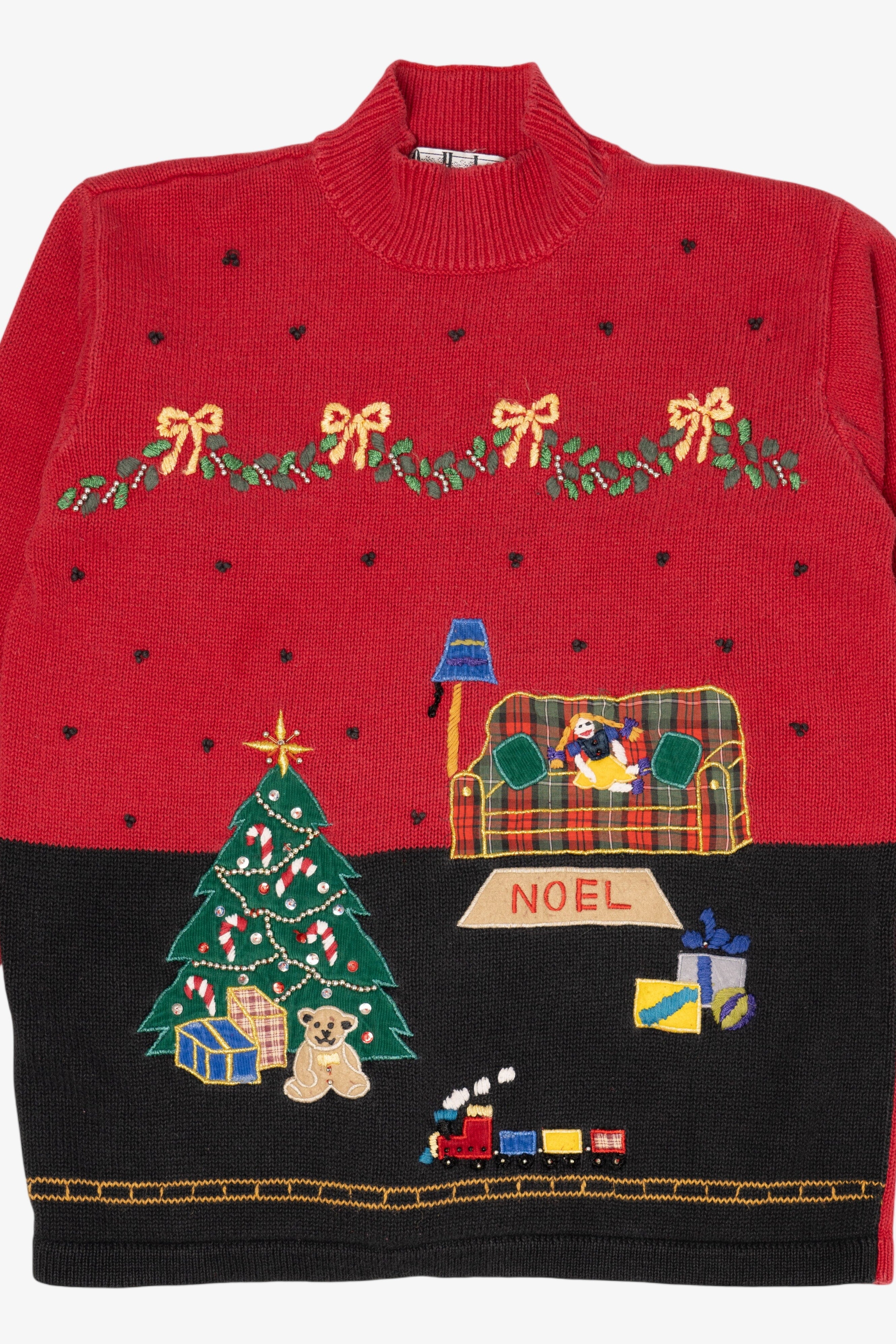 Vintage Red OHI Presents Ugly Christmas Turtleneck Pullover (2000s)