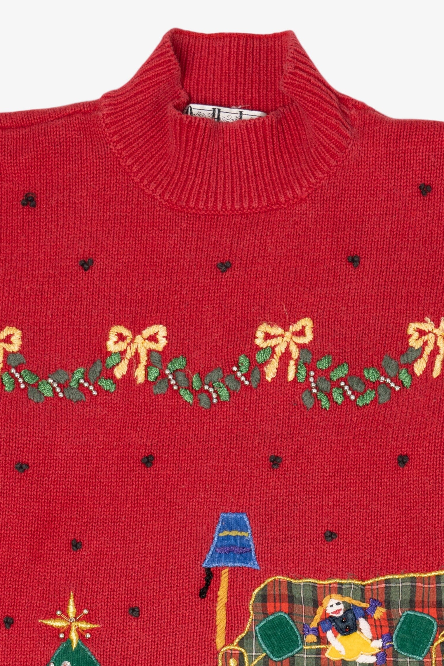 Vintage Red OHI Presents Ugly Christmas Turtleneck Pullover (2000s)