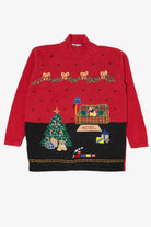 Vintage Red OHI Presents Ugly Christmas Turtleneck Pullover (2000s)