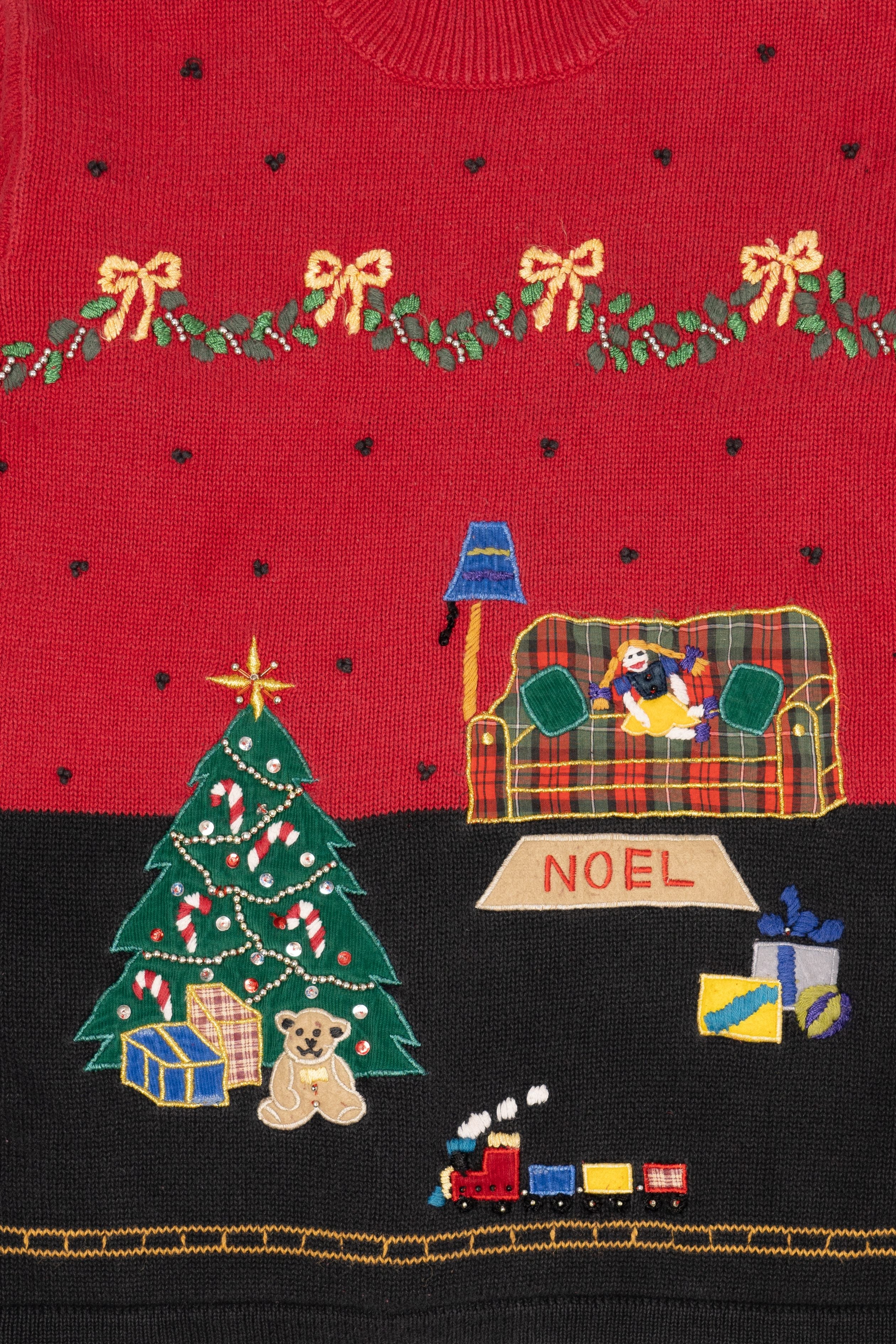 Vintage Red OHI Presents Ugly Christmas Turtleneck Pullover (2000s)