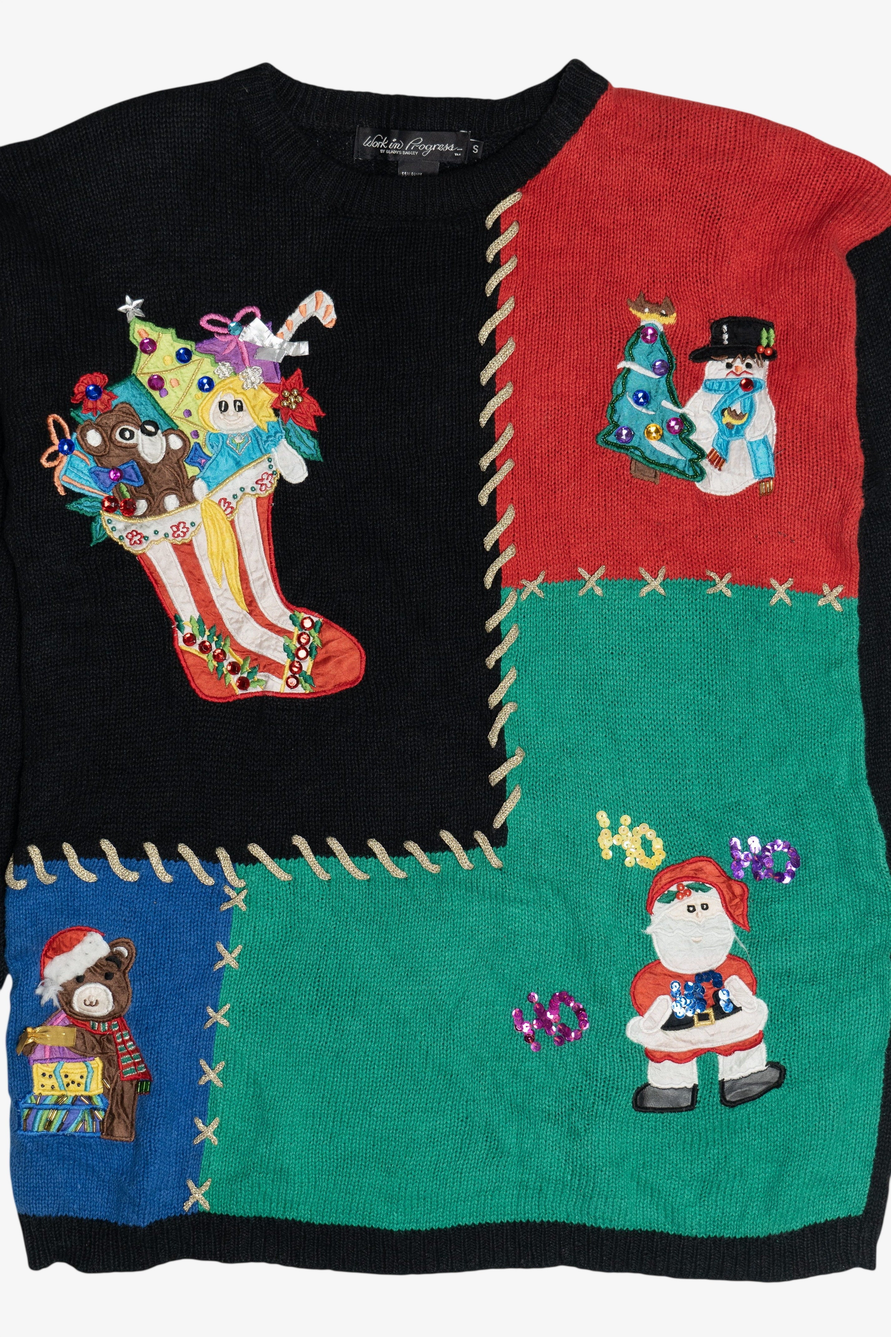 Vintage "Ho Ho Ho" Ugly Christmas Pullover (1980s)