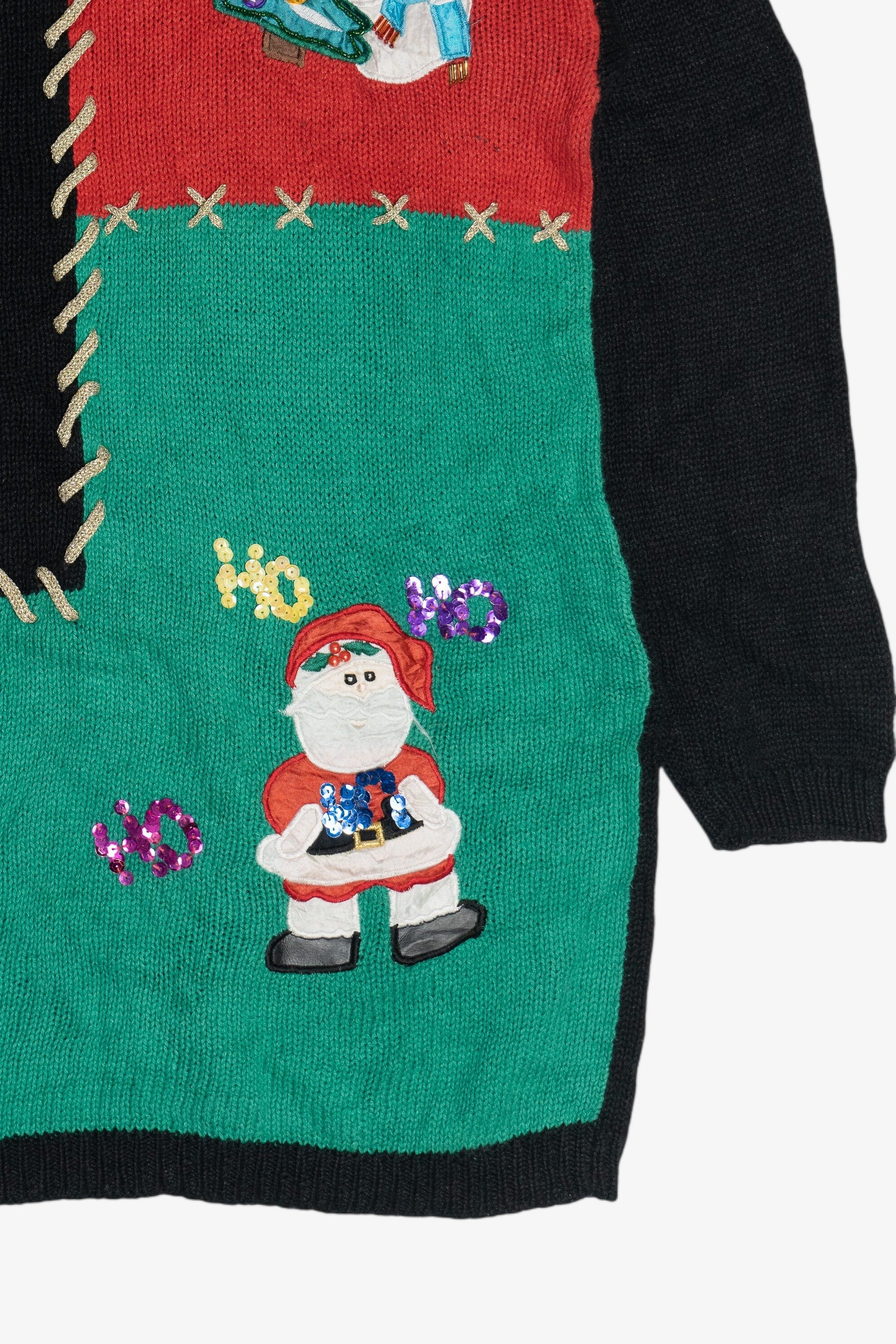 Vintage "Ho Ho Ho" Ugly Christmas Pullover (1980s)