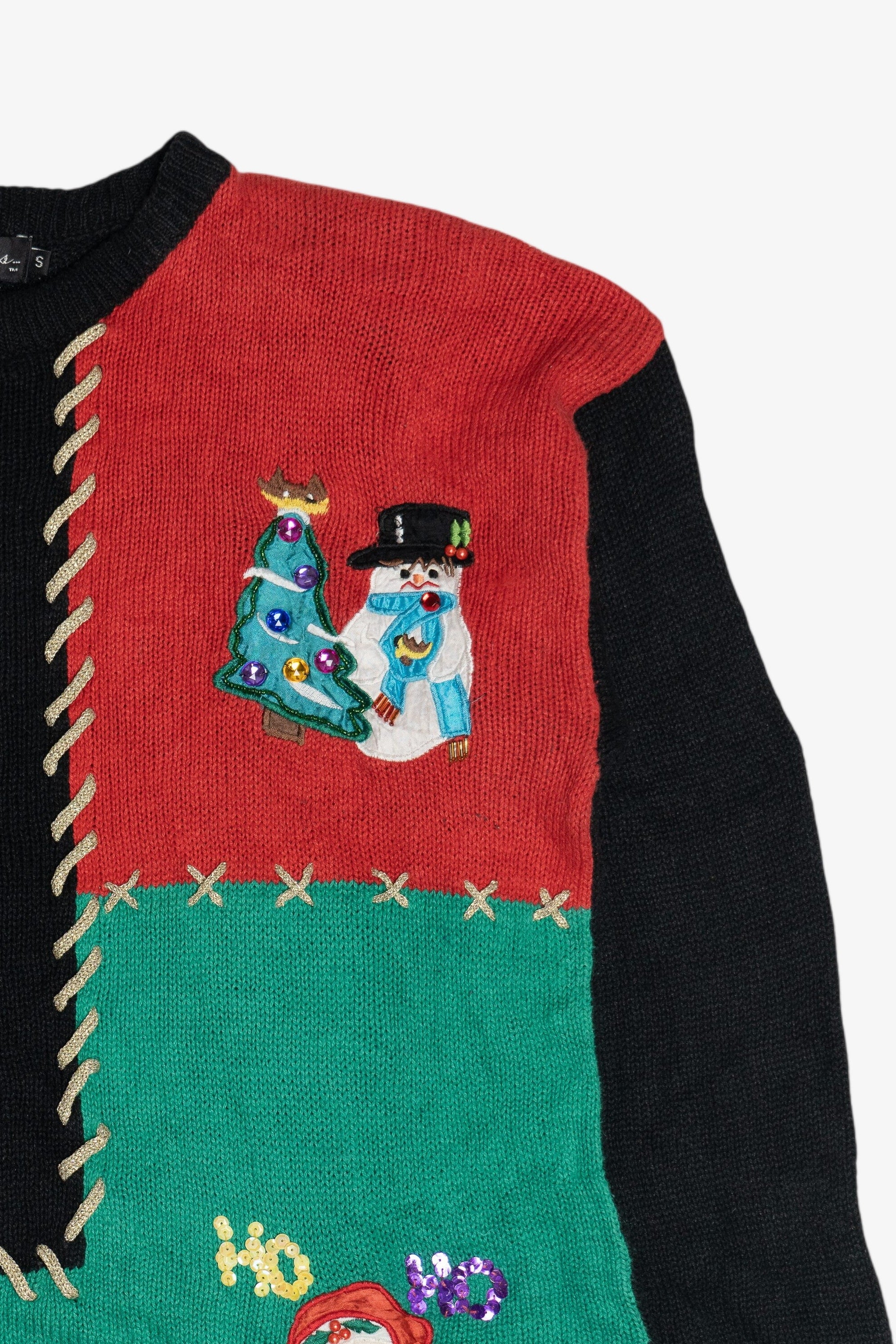 Vintage "Ho Ho Ho" Ugly Christmas Pullover (1980s)