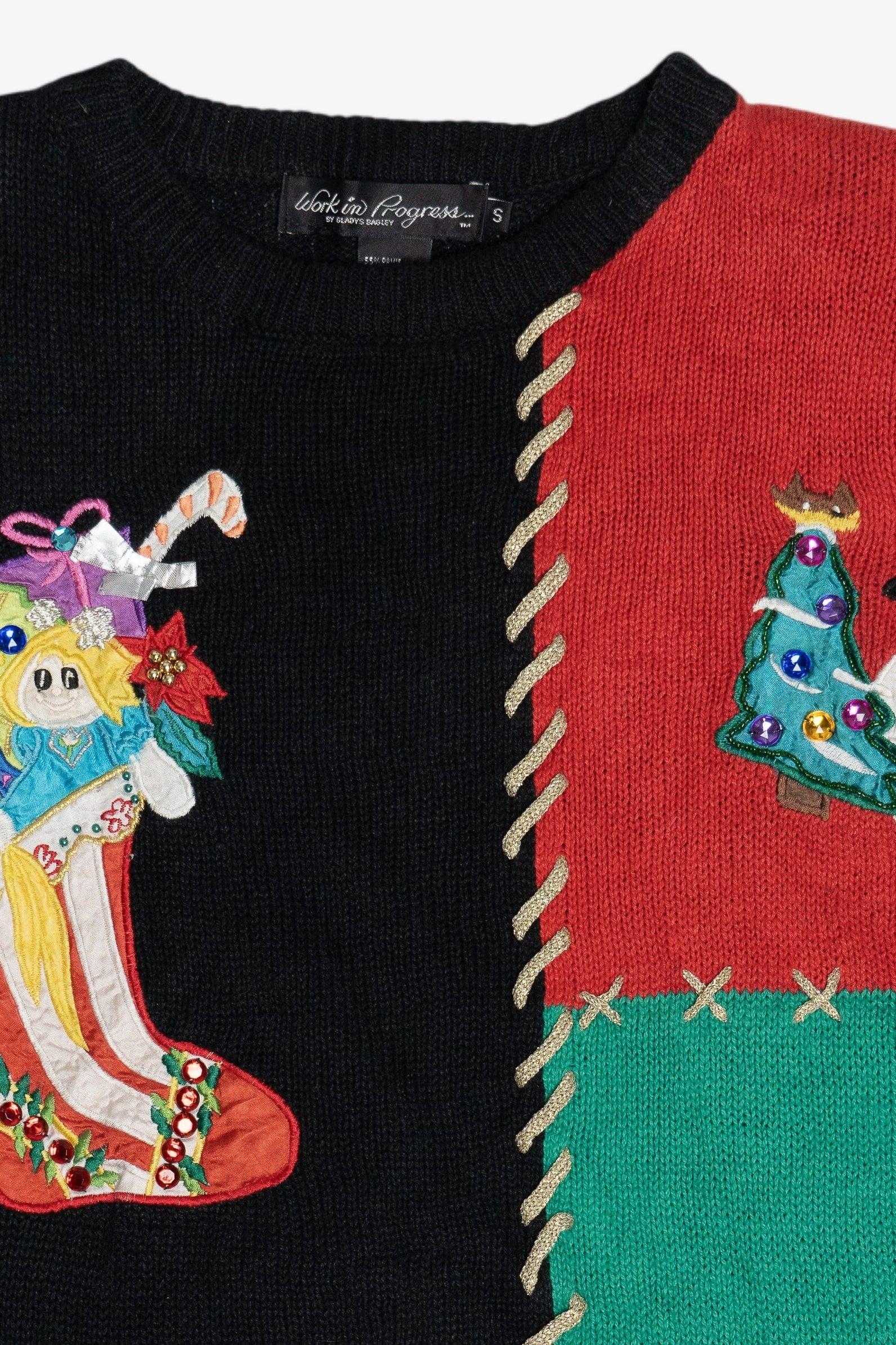 Vintage "Ho Ho Ho" Ugly Christmas Pullover (1980s)