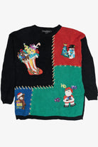 Vintage "Ho Ho Ho" Ugly Christmas Pullover (1980s)