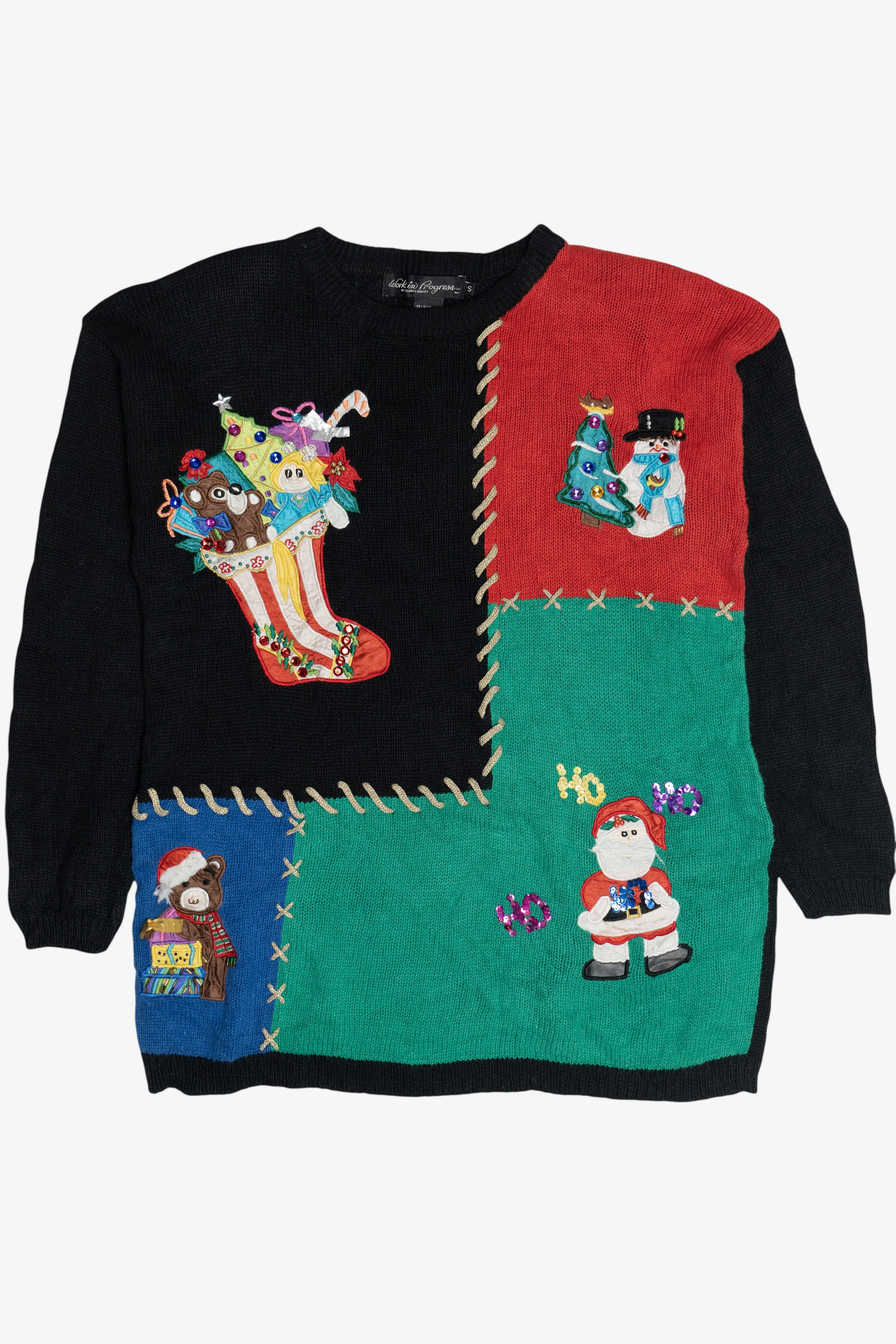 Vintage "Ho Ho Ho" Ugly Christmas Pullover (1980s)