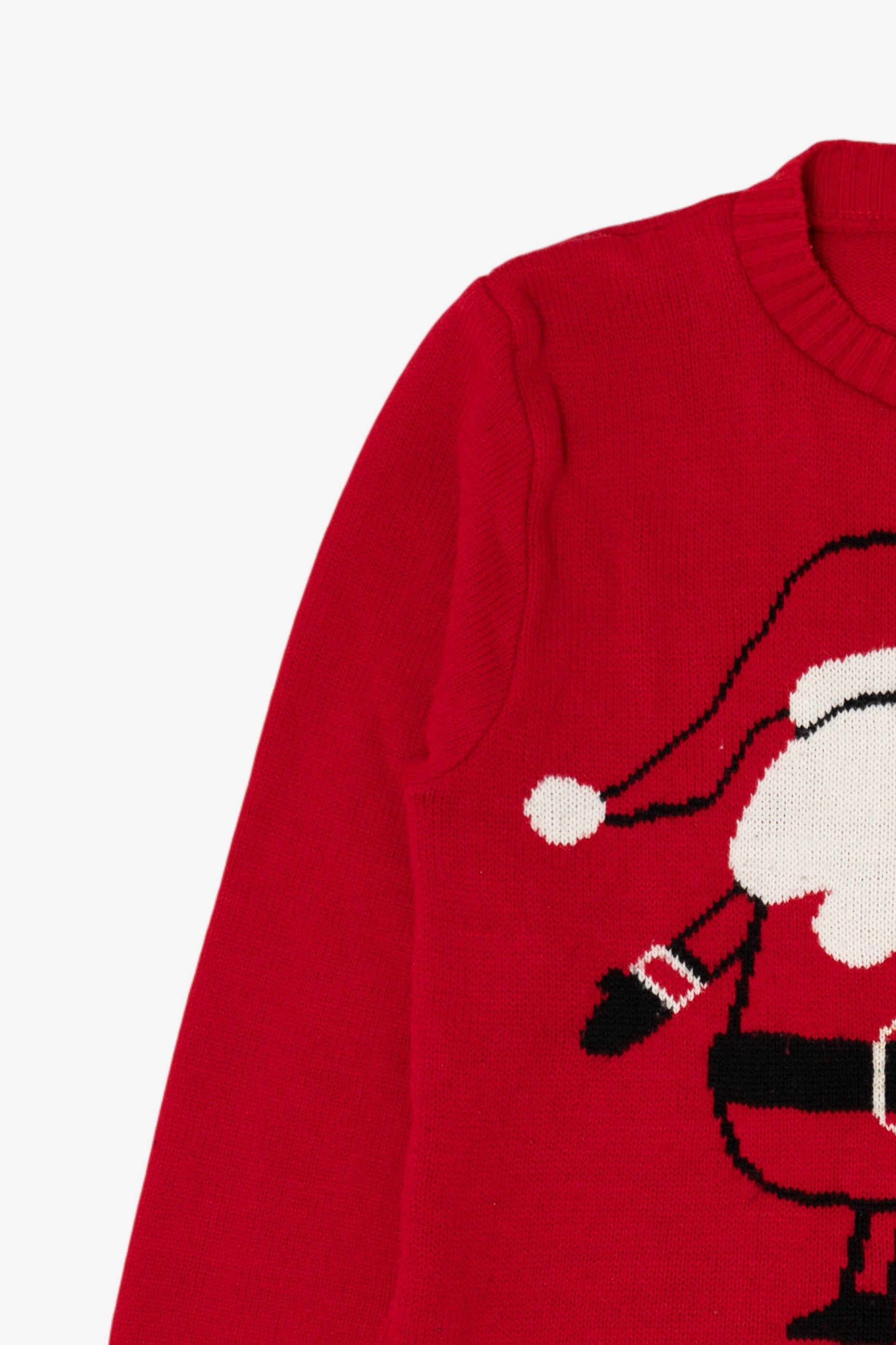 Red Cartoon Santa Ugly Christmas Pullover