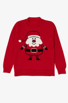 Red Cartoon Santa Ugly Christmas Pullover