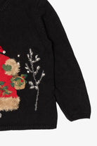 Vintage Black Northern Isles Santa Ugly Christmas Pullover (2000s)