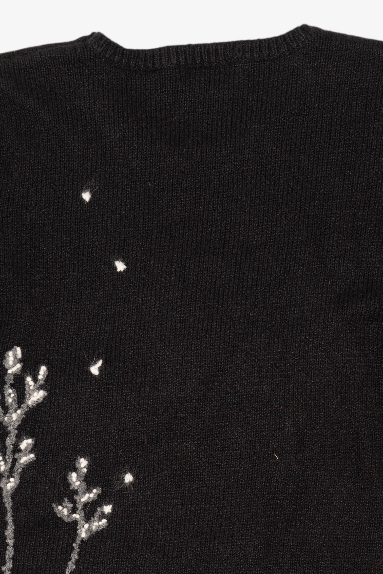 Vintage Black Northern Isles Santa Ugly Christmas Pullover (2000s)