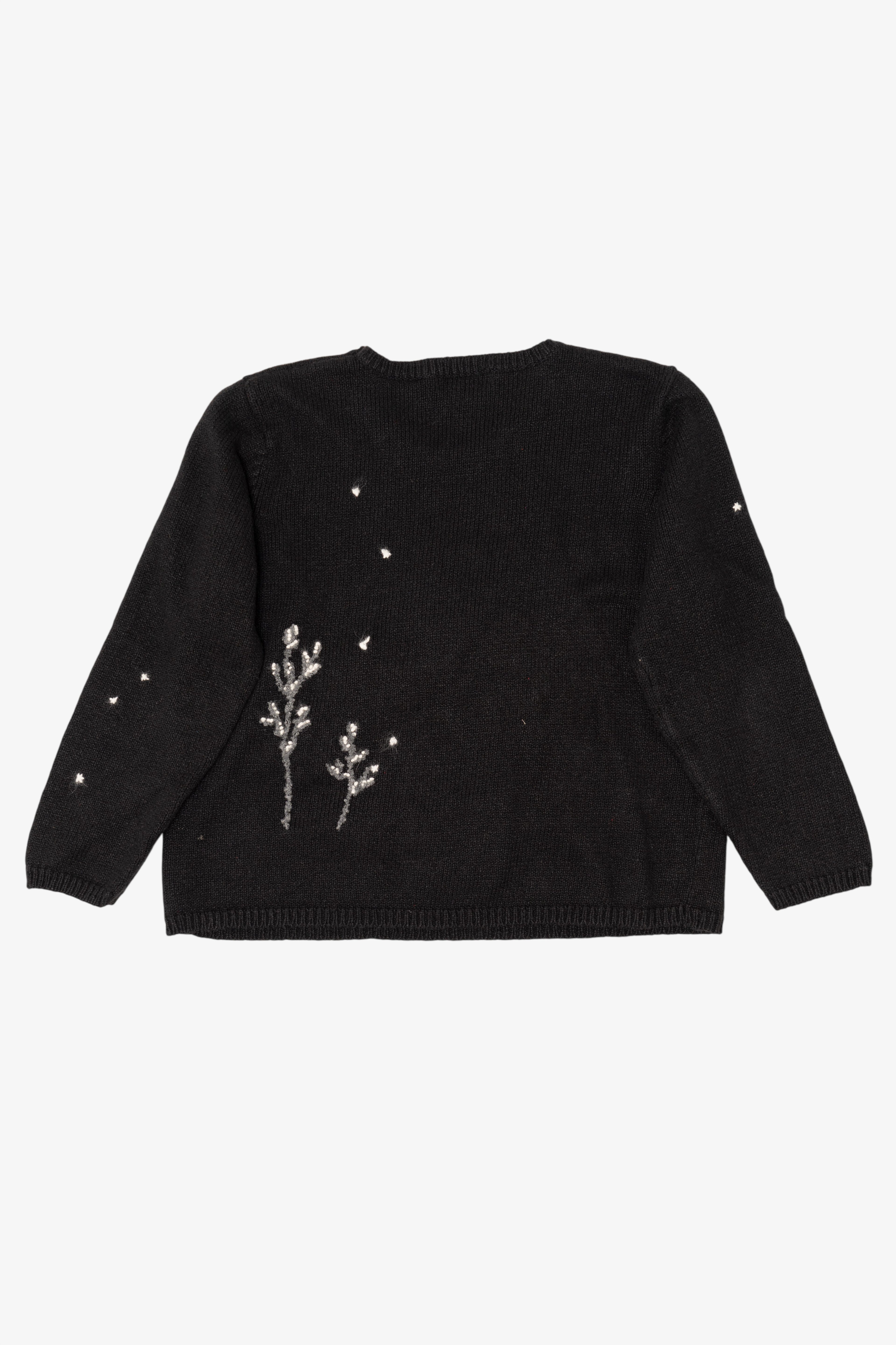 Vintage Black Northern Isles Santa Ugly Christmas Pullover (2000s)