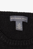 Vintage Black Northern Isles Santa Ugly Christmas Pullover (2000s)