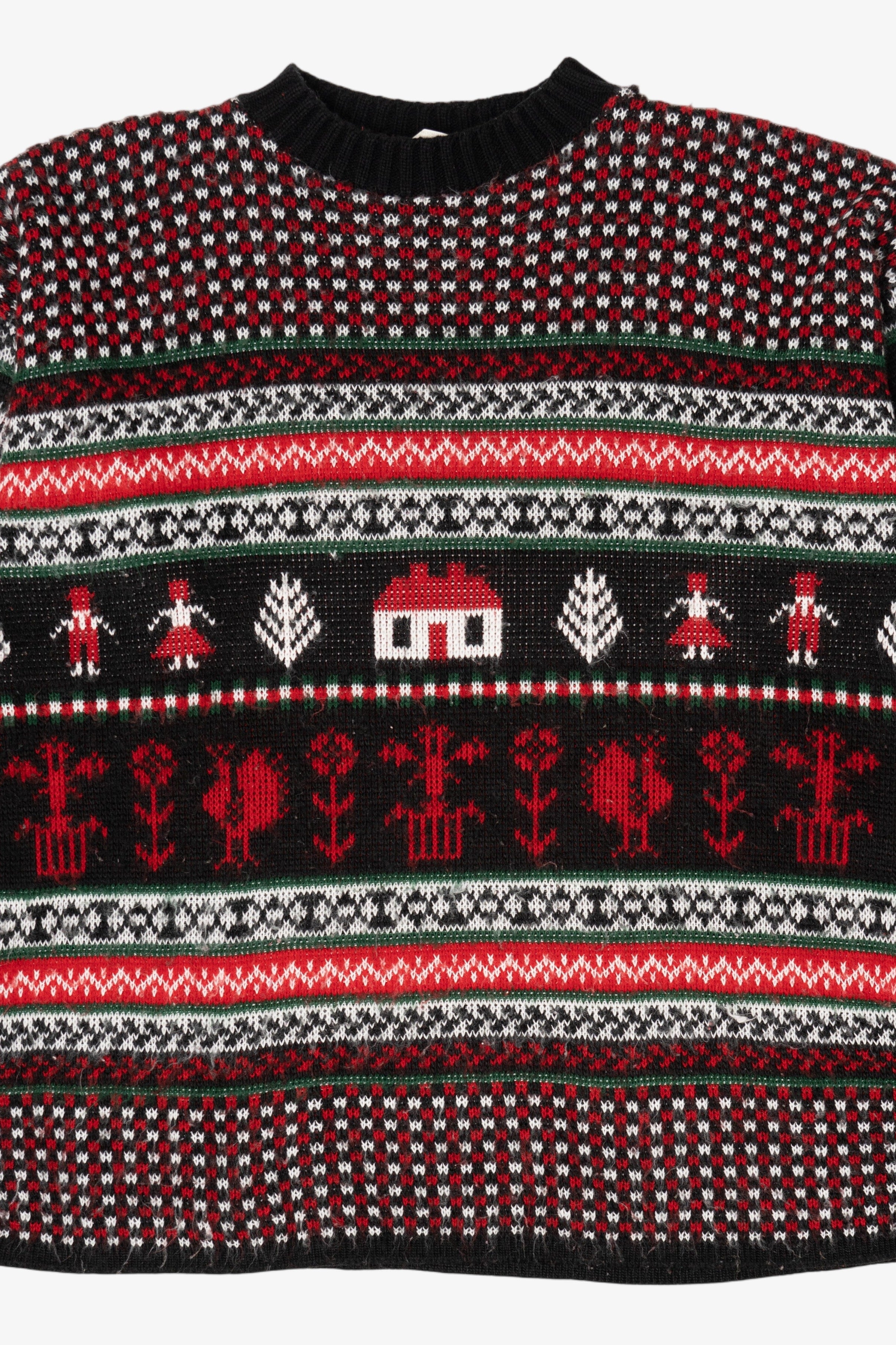 Vintage Red Huntington Ridge Ugly Christmas Pullover (1980s)